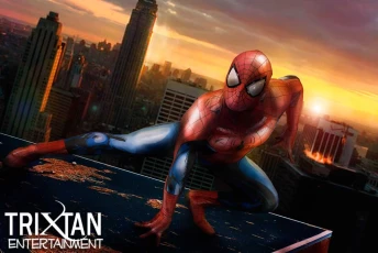 Spider man costume edited background