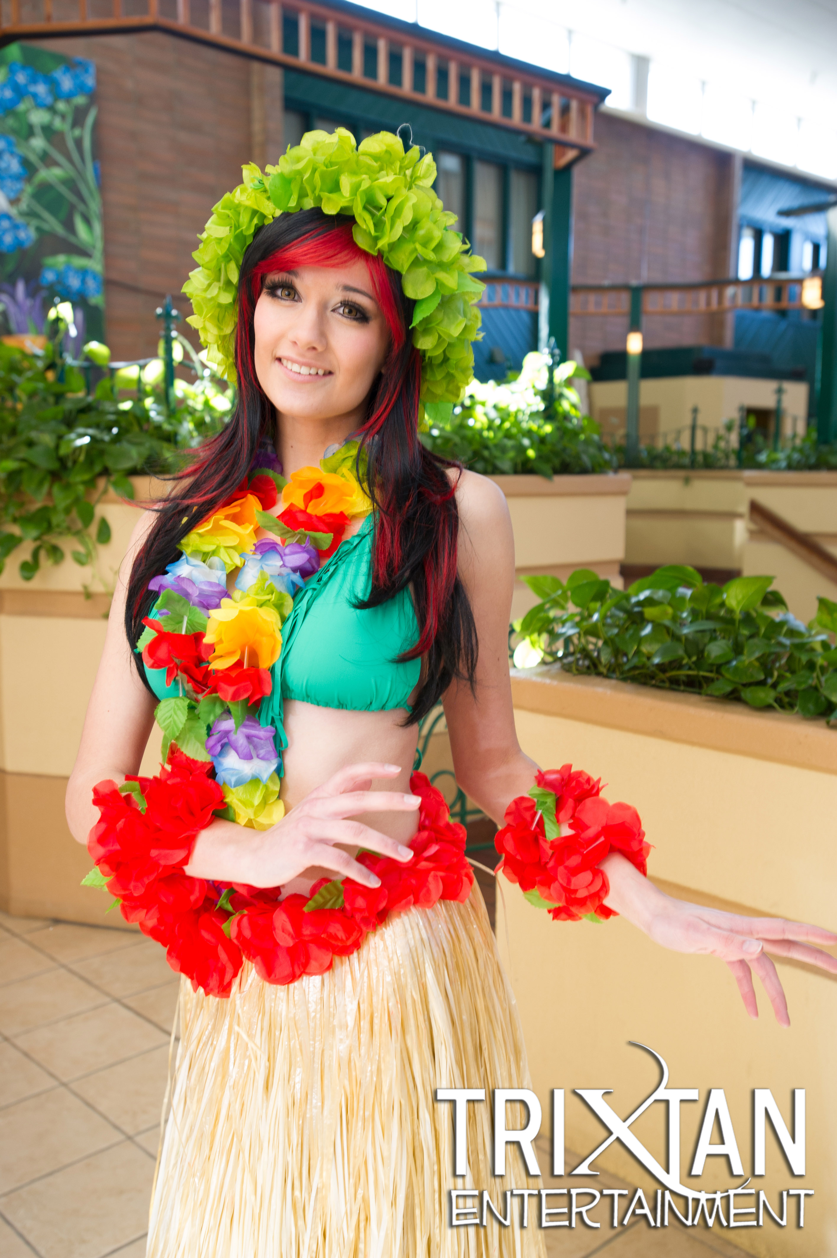 Happy Hawaiian Luau Dancer
